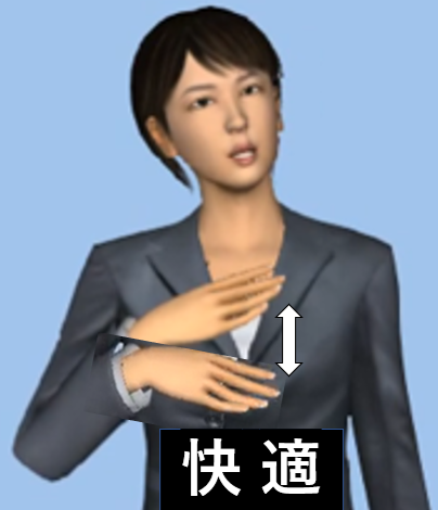 快適の手話