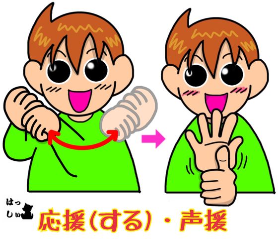 応援の手話